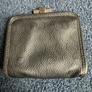 Authentic Christian Dior TrotterWallet Coin Case Canvas Leather